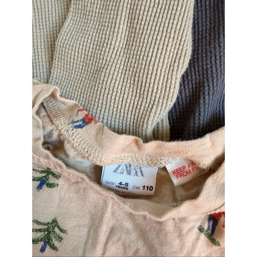 3pc Boys Size 4 Long Sleeve Bundle Zara Waffle - Picture 4 of 10